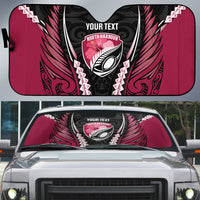 North Harbour 2026 Rugby Custom Auto Sun Shade NZ Maori Silver Fern