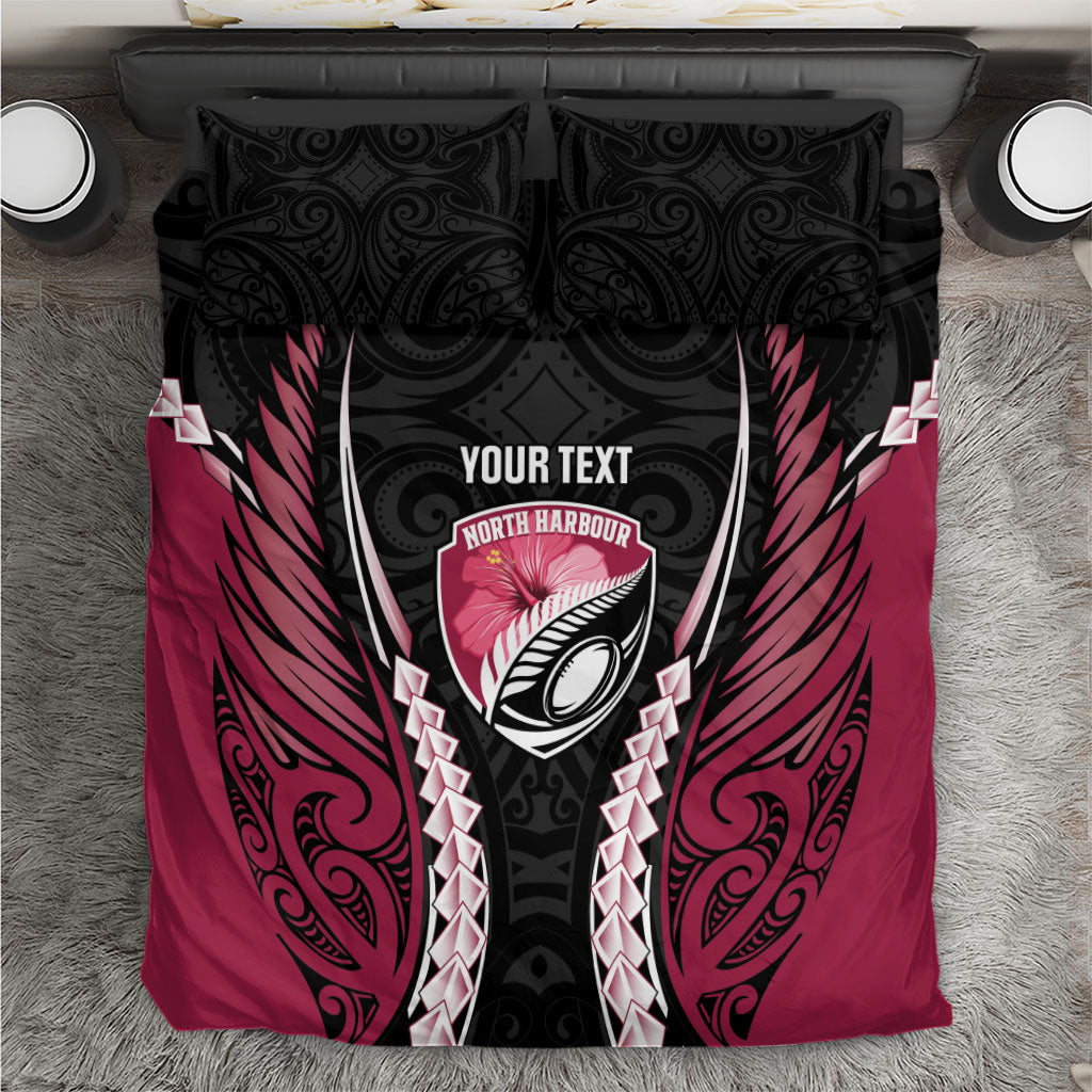 North Harbour 2026 Rugby Custom Bedding Set NZ Maori Silver Fern