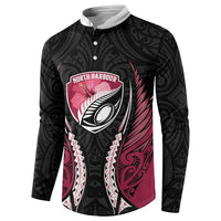 North Harbour 2026 Rugby Custom Button Sweatshirt NZ Maori Silver Fern
