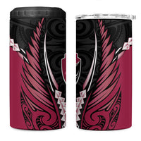 North Harbour 2026 Rugby Custom 4 in 1 Can Cooler Tumbler NZ Maori Silver Fern LT14 One Size: 16 oz Maroon - Polynesian Pride