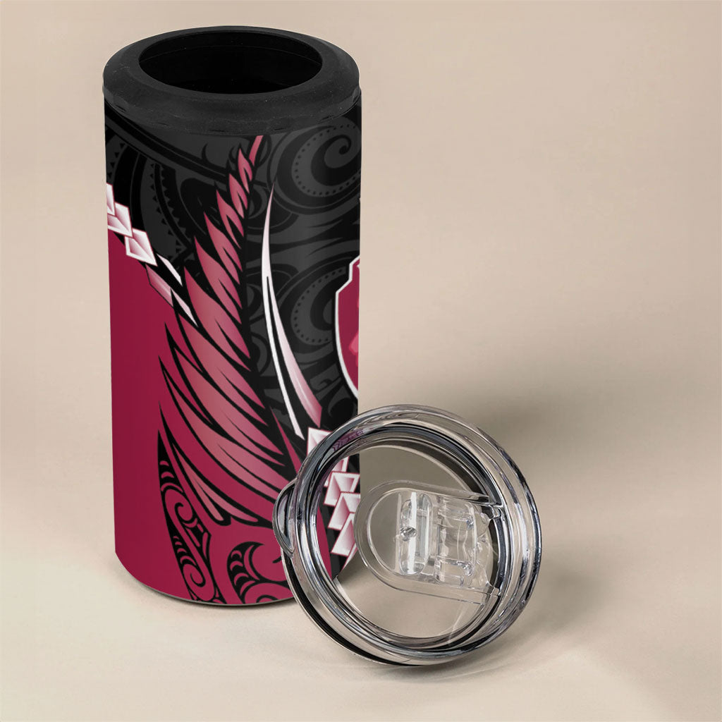 North Harbour 2026 Rugby Custom 4 in 1 Can Cooler Tumbler NZ Maori Silver Fern LT14 - Polynesian Pride