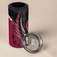 North Harbour 2026 Rugby Custom 4 in 1 Can Cooler Tumbler NZ Maori Silver Fern LT14 - Polynesian Pride