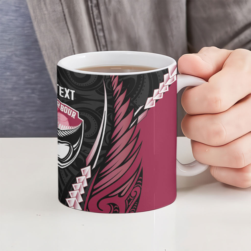 North Harbour 2026 Rugby Custom Ceramic Mug NZ Maori Silver Fern LT14 - Polynesian Pride