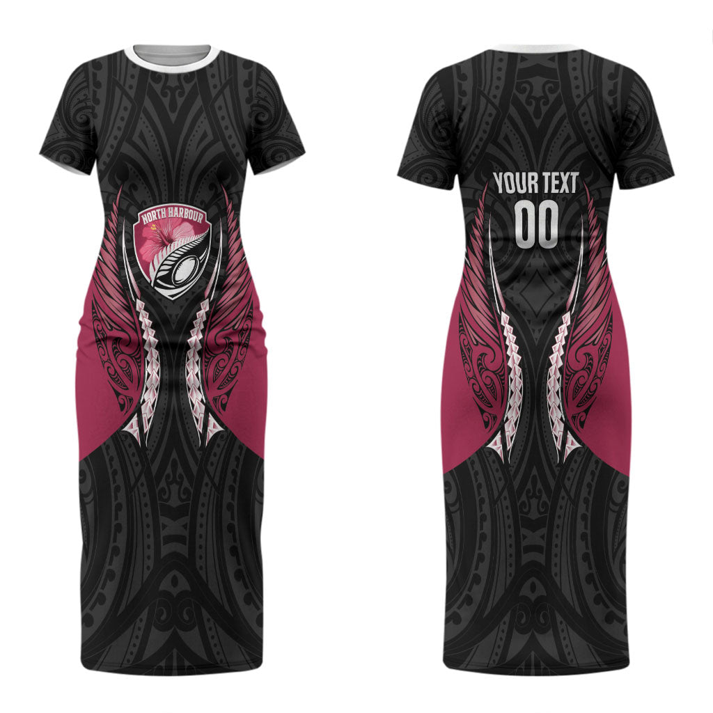 North Harbour 2026 Rugby Custom Couples Matching Short Sleeve Bodycon Dress and Hawaiian Shirt NZ Maori Silver Fern LT14 - Polynesian Pride