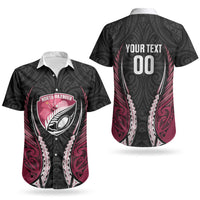 North Harbour 2026 Rugby Custom Couples Matching Tank Maxi Dress and Hawaiian Shirt NZ Maori Silver Fern LT14 - Polynesian Pride