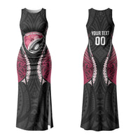 North Harbour 2026 Rugby Custom Couples Matching Tank Maxi Dress and Hawaiian Shirt NZ Maori Silver Fern LT14 - Polynesian Pride