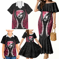 North Harbour 2026 Rugby Custom Family Matching Mermaid Dress and Hawaiian Shirt NZ Maori Silver Fern LT14 - Polynesian Pride