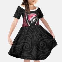 North Harbour 2026 Rugby Custom Family Matching Off Shoulder Maxi Dress and Hawaiian Shirt NZ Maori Silver Fern