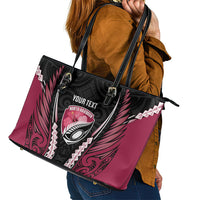 North Harbour 2026 Rugby Custom Leather Tote Bag NZ Maori Silver Fern