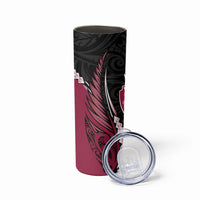 North Harbour 2026 Rugby Custom Skinny Tumbler NZ Maori Silver Fern LT14 - Polynesian Pride
