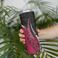 North Harbour 2026 Rugby Custom Skinny Tumbler NZ Maori Silver Fern LT14 - Polynesian Pride