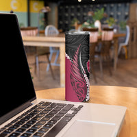 North Harbour 2026 Rugby Custom Skinny Tumbler NZ Maori Silver Fern LT14 - Polynesian Pride