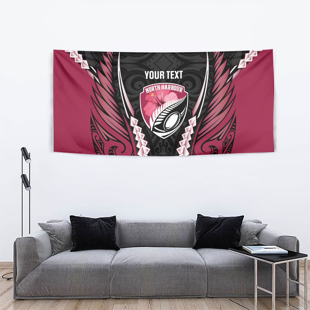North Harbour 2026 Rugby Custom Tapestry NZ Maori Silver Fern