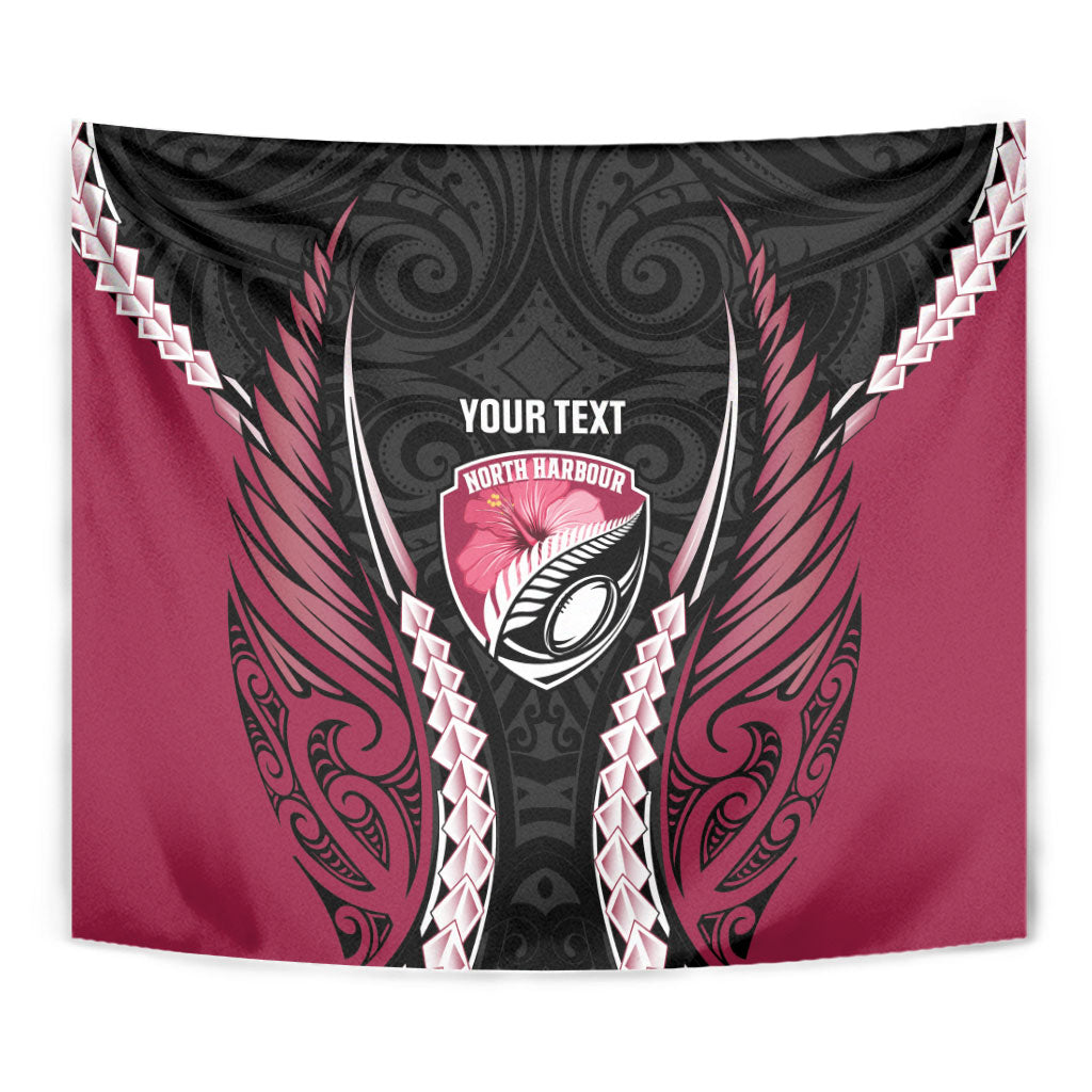 North Harbour 2026 Rugby Custom Tapestry NZ Maori Silver Fern