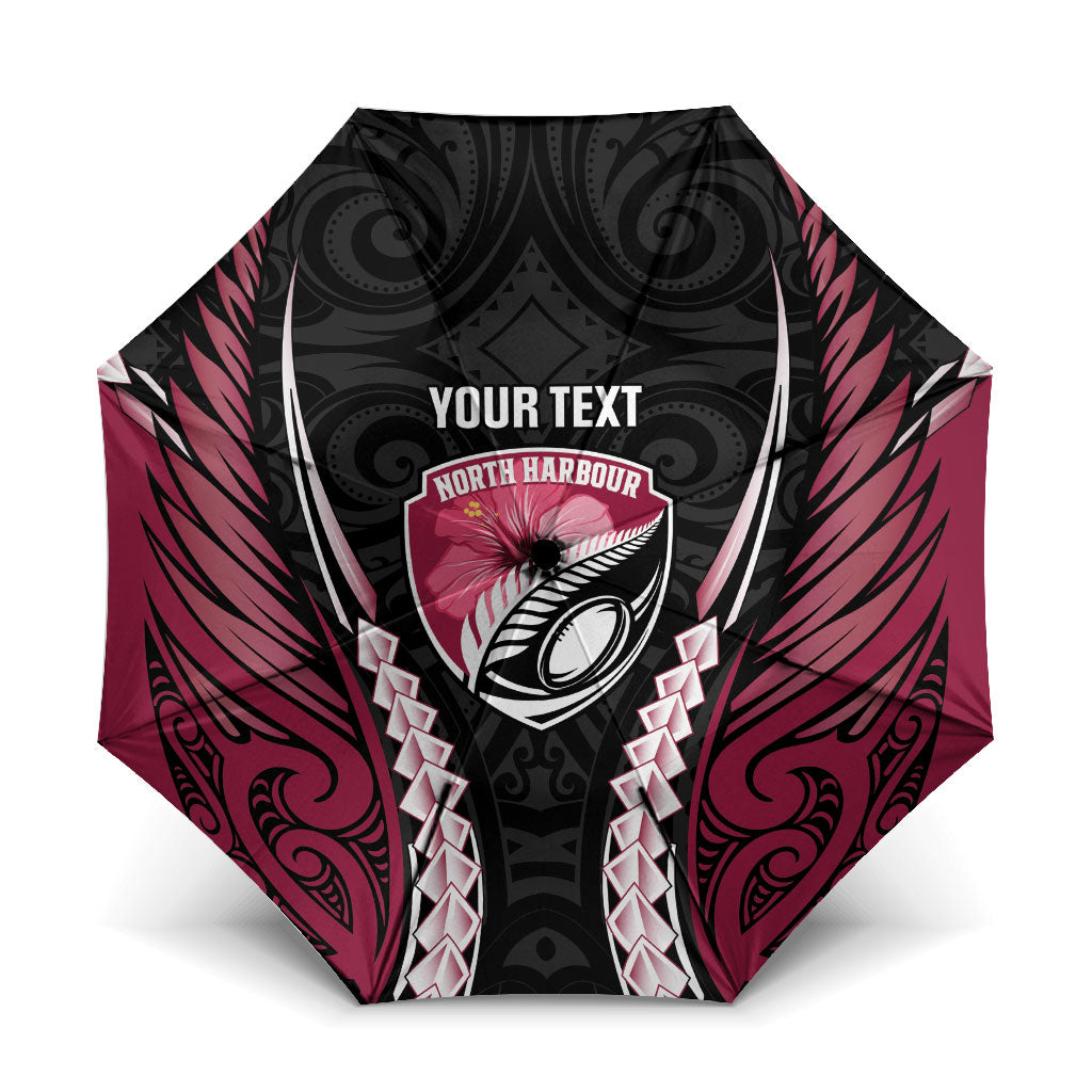 North Harbour 2026 Rugby Custom Umbrella NZ Maori Silver Fern
