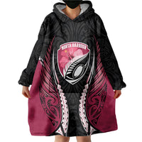 North Harbour 2026 Rugby Custom Wearable Blanket Hoodie NZ Maori Silver Fern