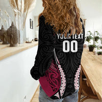 North Harbour 2026 Rugby Custom Women Casual Shirt NZ Maori Silver Fern LT14 - Polynesian Pride