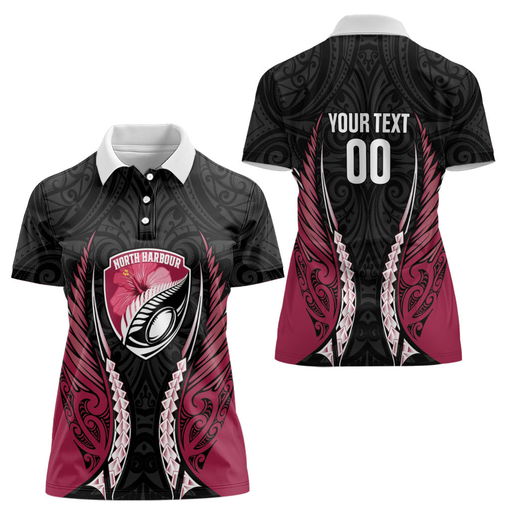 North Harbour 2026 Rugby Custom Women Polo Shirt NZ Maori Silver Fern LT14 - Polynesian Pride