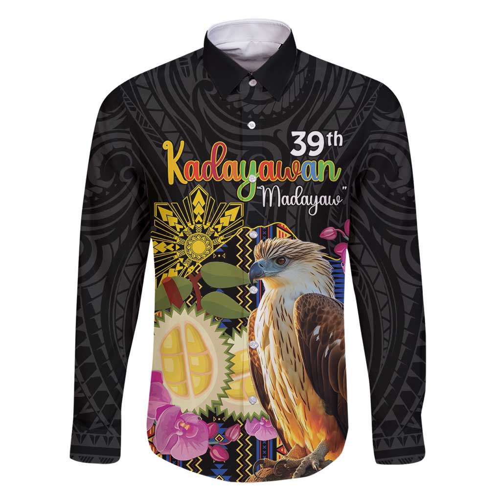 Kadayawan Philippines Family Matching Long Sleeve Bodycon Dress and Hawaiian Shirt Filipino Eagle Happy 39th Anniversary