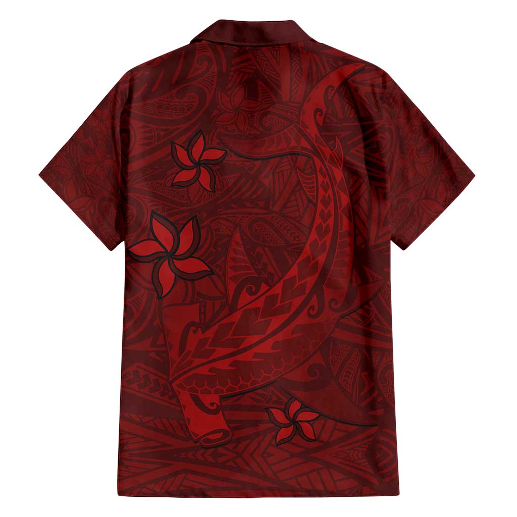 Oxblood Polynesia Family Matching Summer Maxi Dress and Hawaiian Shirt Hawaiian Tribal Hammerhead Shark Tattoo