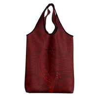 Oxblood Polynesia Grocery Bag Hawaiian Tribal Hammerhead Shark Tattoo