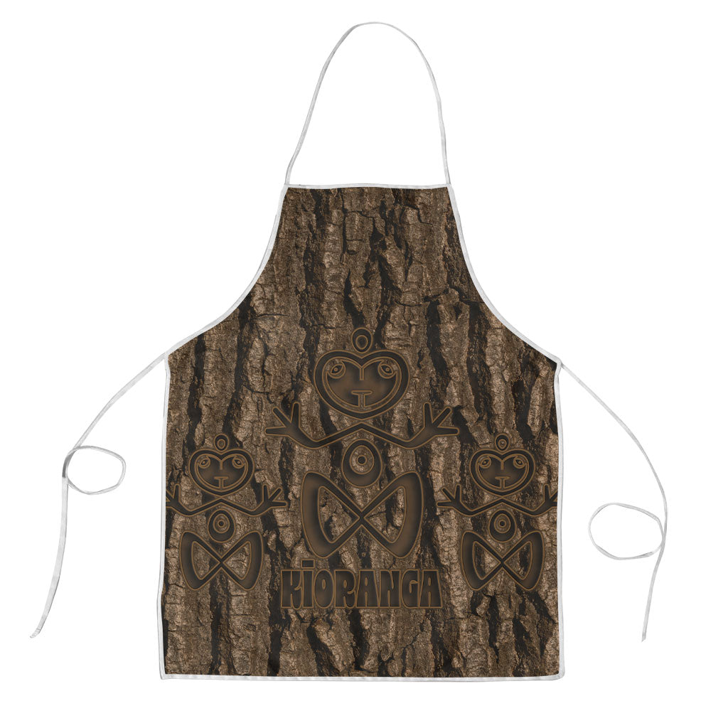 Kioranga Moriori New Zealand Apron Kopi Rakau Carving Art LT14 Brown - Polynesian Pride