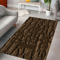 Kioranga Moriori New Zealand Area Rug Kopi Rakau Carving Art LT14 - Polynesian Pride