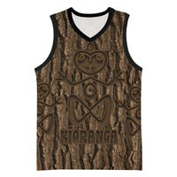 Kioranga Moriori New Zealand Basketball Jersey Kopi Rakau Carving Art LT14 Unisex Brown - Polynesian Pride