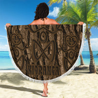 Kioranga Moriori New Zealand Beach Blanket Kopi Rakau Carving Art LT14 - Polynesian Pride