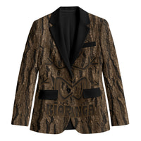 Kioranga Moriori New Zealand Blazer Kopi Rakau Carving Art LT14 Unisex Brown - Polynesian Pride