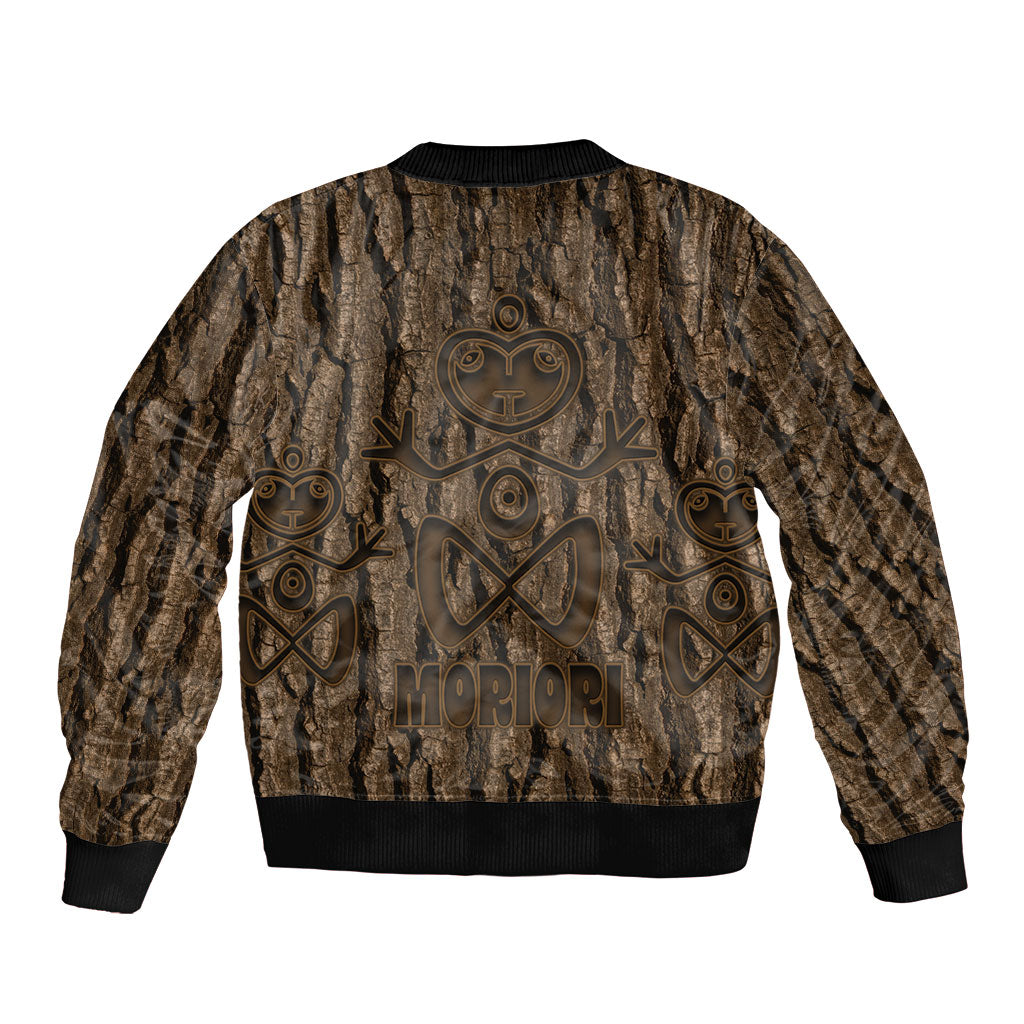 Kioranga Moriori New Zealand Bomber Jacket Kopi Rakau Carving Art LT14 - Polynesian Pride