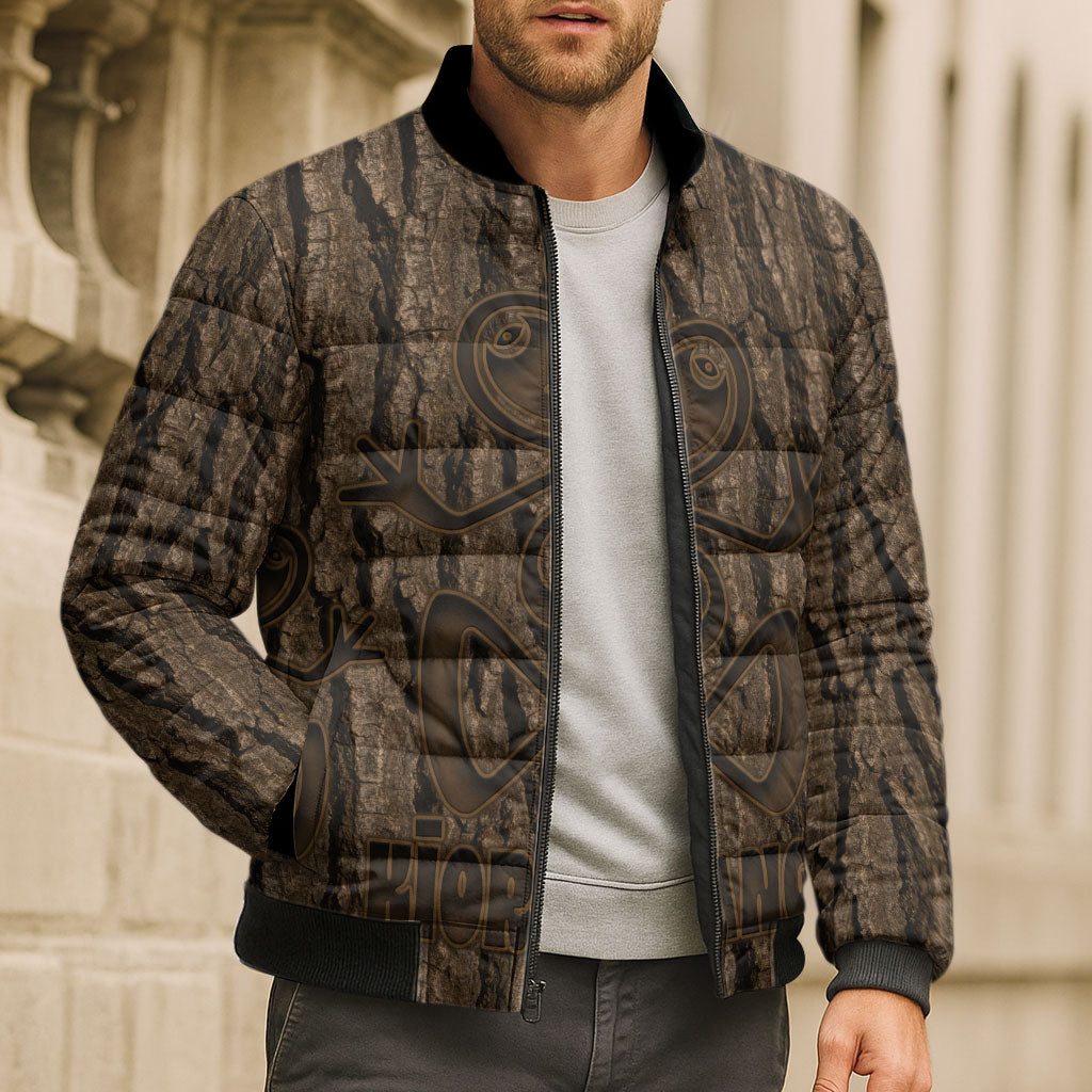 Kioranga Moriori New Zealand Bomber Puffer Jacket Kopi Rakau Carving Art LT14 - Polynesian Pride
