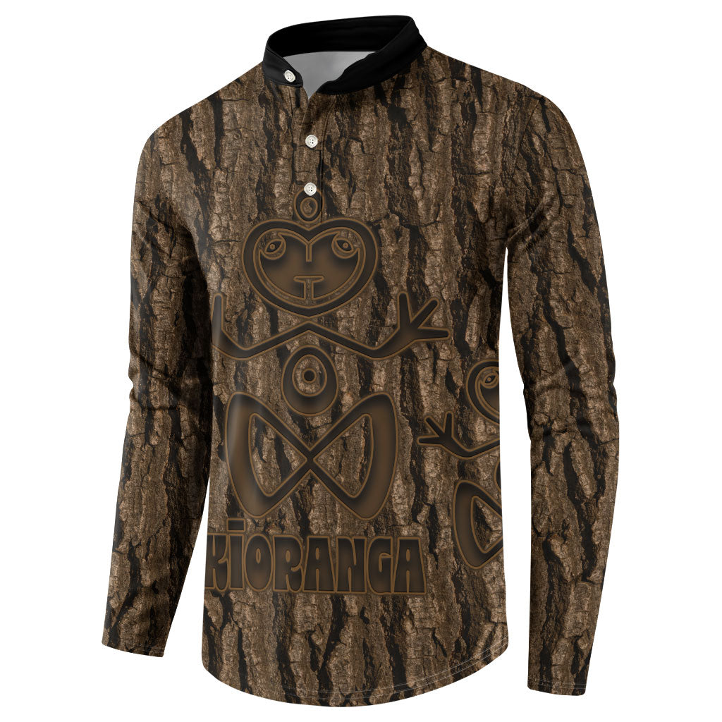 Kioranga Moriori New Zealand Button Sweatshirt Kopi Rakau Carving Art LT14 - Polynesian Pride
