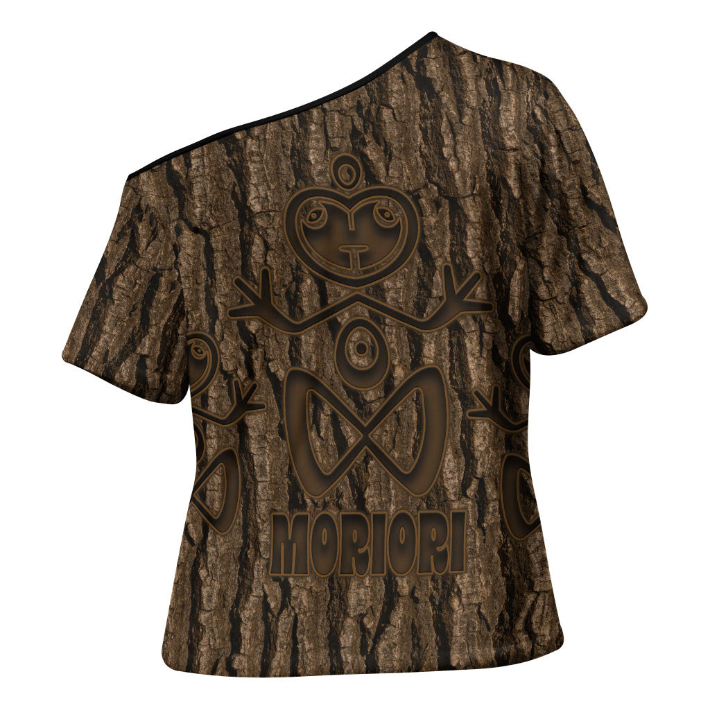 Kioranga Moriori New Zealand Cross Shoulder Shirt Kopi Rakau Carving Art LT14 - Polynesian Pride