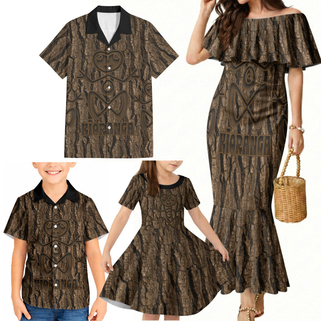 Kioranga Moriori New Zealand Family Matching Mermaid Dress and Hawaiian Shirt Kopi Rakau Carving Art LT14 - Polynesian Pride