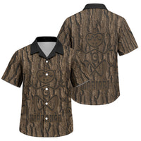 Kioranga Moriori New Zealand Family Matching Puletasi and Hawaiian Shirt Kopi Rakau Carving Art LT14 Son's Shirt Brown - Polynesian Pride
