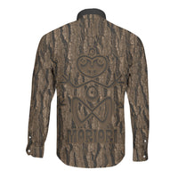 Kioranga Moriori New Zealand Long Sleeve Button Shirt Kopi Rakau Carving Art LT14 - Polynesian Pride
