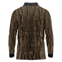 Kioranga Moriori New Zealand Long Sleeve Polo Shirt Kopi Rakau Carving Art LT14 - Polynesian Pride