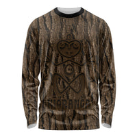 Kioranga Moriori New Zealand Long Sleeve Shirt Kopi Rakau Carving Art LT14 Unisex Brown - Polynesian Pride