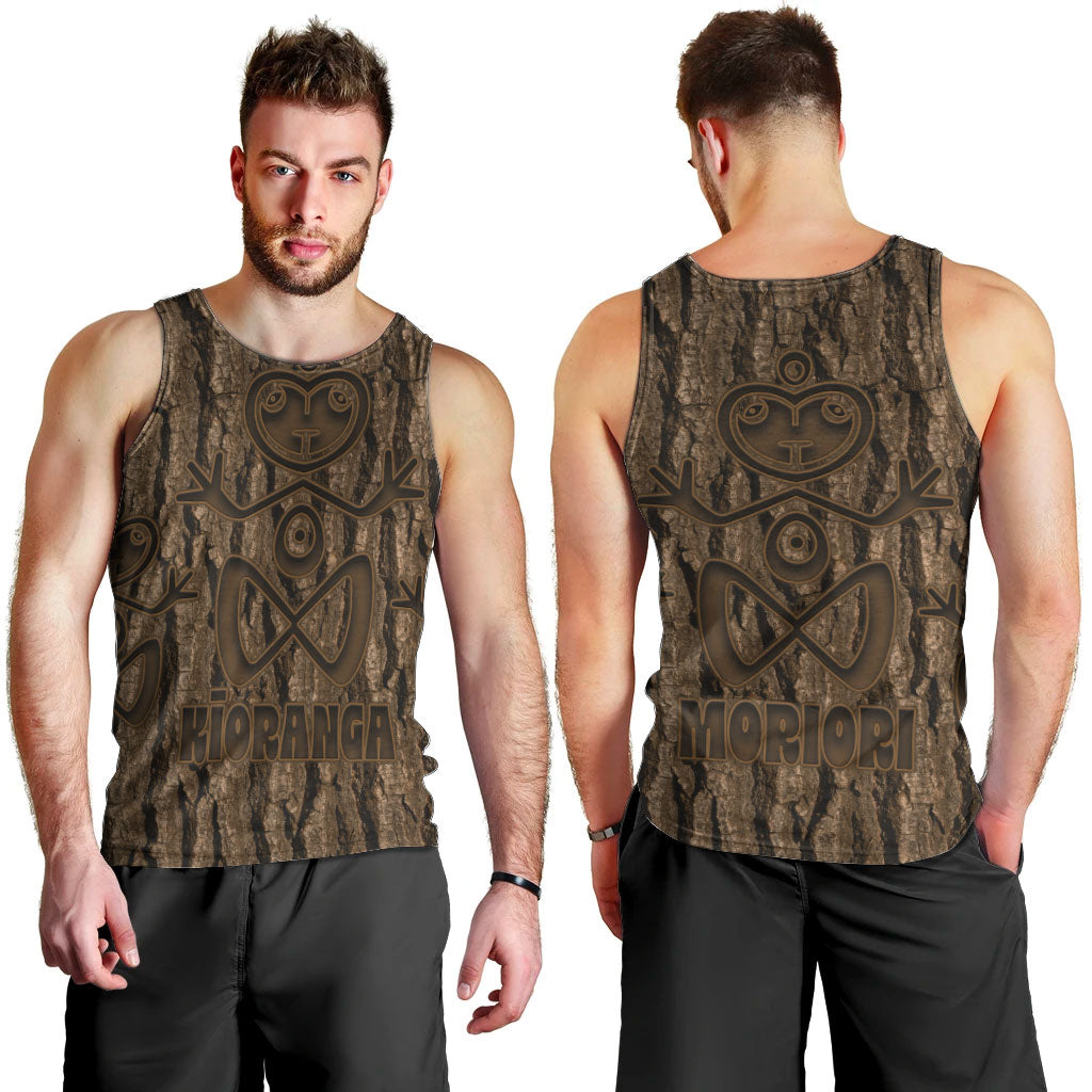 Kioranga Moriori New Zealand Men Tank Top Kopi Rakau Carving Art LT14 - Polynesian Pride
