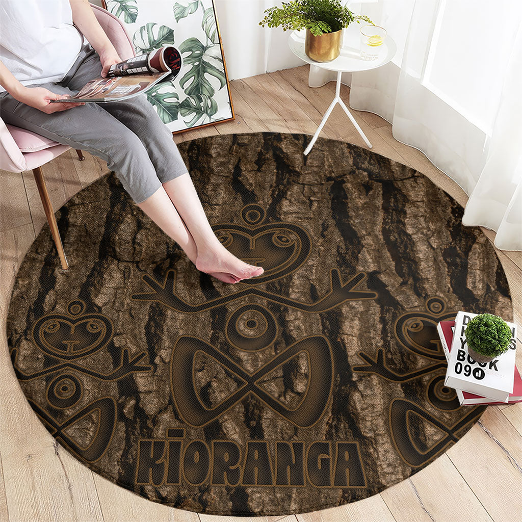 Kioranga Moriori New Zealand Round Carpet Kopi Rakau Carving Art LT14 - Polynesian Pride