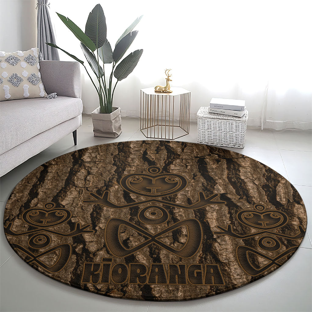 Kioranga Moriori New Zealand Round Carpet Kopi Rakau Carving Art LT14 - Polynesian Pride