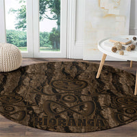 Kioranga Moriori New Zealand Round Carpet Kopi Rakau Carving Art LT14 - Polynesian Pride