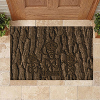 Kioranga Moriori New Zealand Rubber Doormat Kopi Rakau Carving Art LT14 Brown - Polynesian Pride