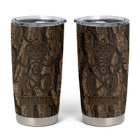 Kioranga Moriori New Zealand Tumbler Cup Kopi Rakau Carving Art LT14 Brown - Polynesian Pride