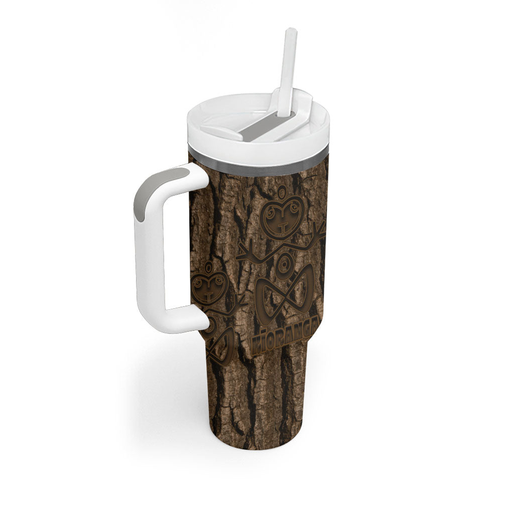 Kioranga Moriori New Zealand Tumbler With Handle Kopi Rakau Carving Art LT14 - Polynesian Pride