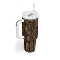 Kioranga Moriori New Zealand Tumbler With Handle Kopi Rakau Carving Art LT14 - Polynesian Pride
