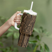Kioranga Moriori New Zealand Tumbler With Handle Kopi Rakau Carving Art LT14 - Polynesian Pride