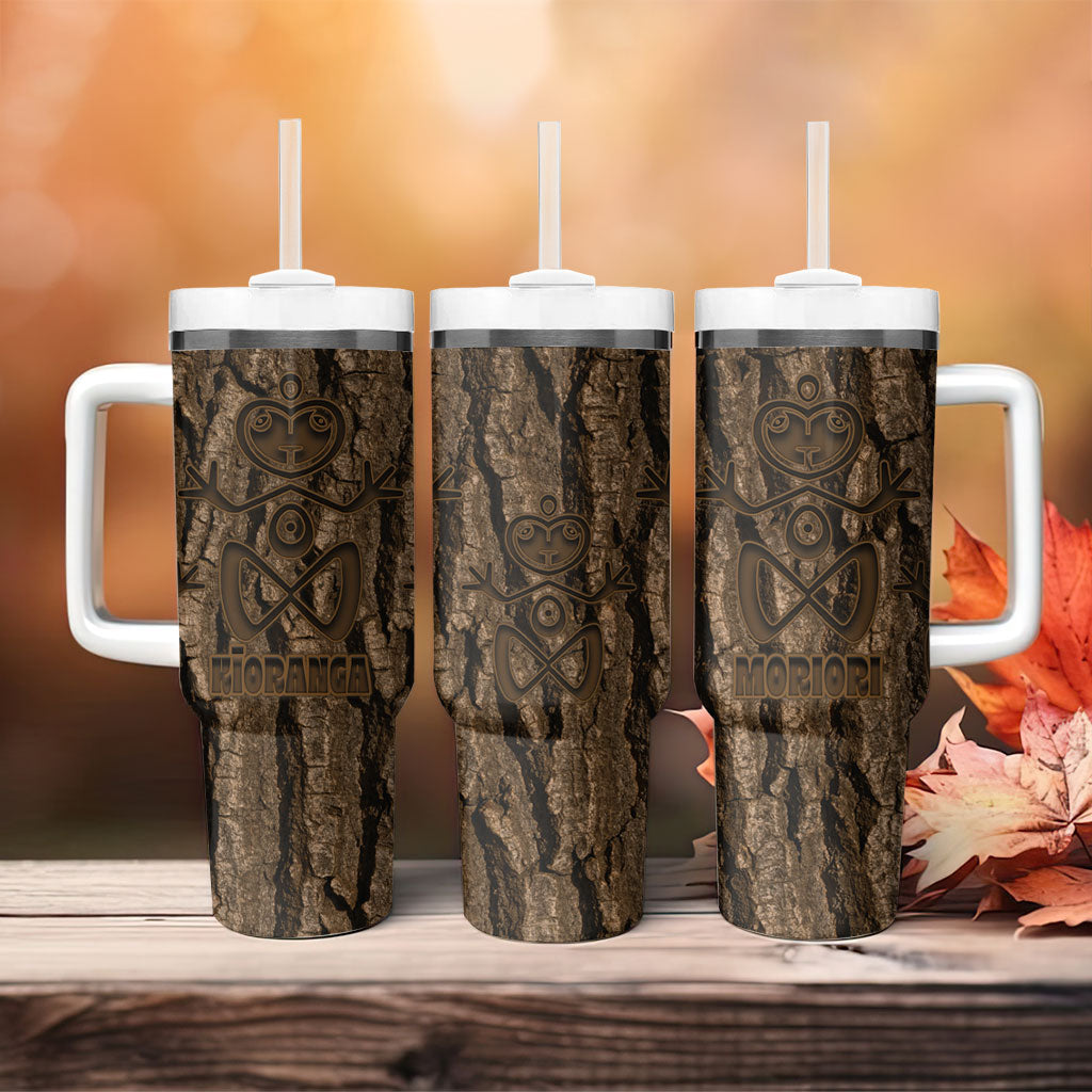 Kioranga Moriori New Zealand Tumbler With Handle Kopi Rakau Carving Art LT14 - Polynesian Pride