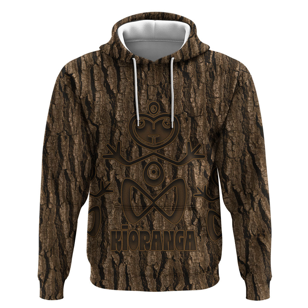 Kioranga Moriori New Zealand Zip Hoodie Kopi Rakau Carving Art LT14 Pullover Hoodie Brown - Polynesian Pride